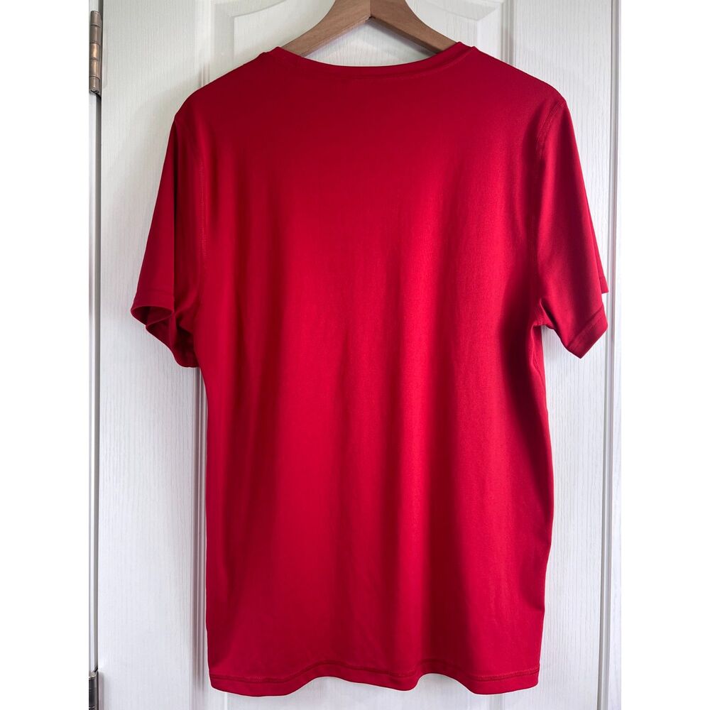 Reebok Men's Performance Tee Red Polyester Short Sleeve T Shirt Size L - Picture 2 of 8